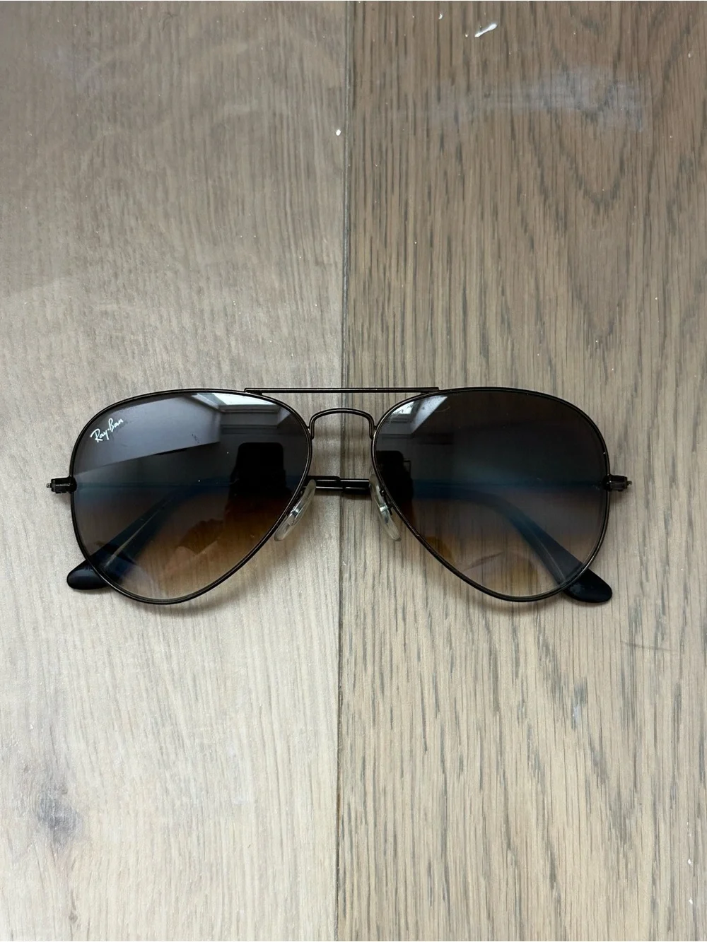 Ray-Ban Aviator Bronze Metal Brown Gradient Sunglasses (RB 3025)
